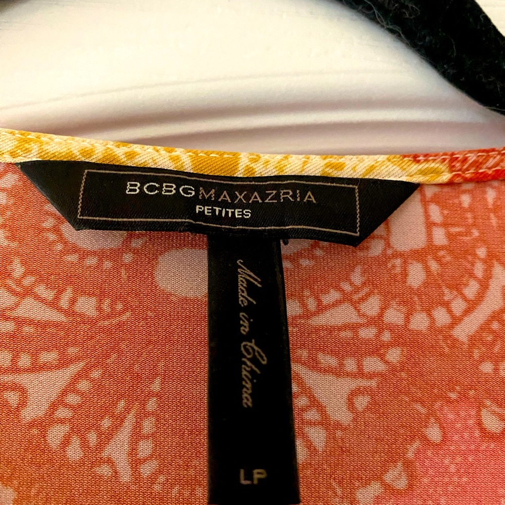 BCBG Max Wrap Dress, Multi Colored, PL